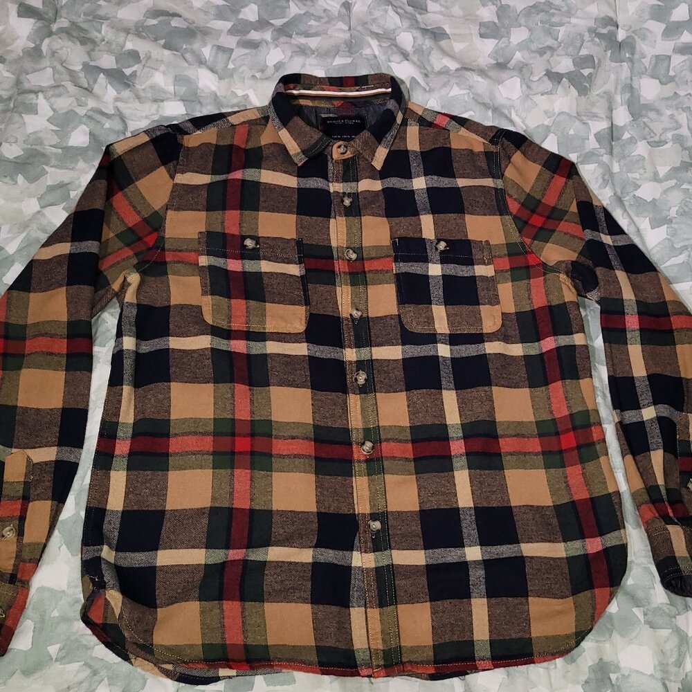 $5 Denim & Flower Long Sleeve Flannel Shirt